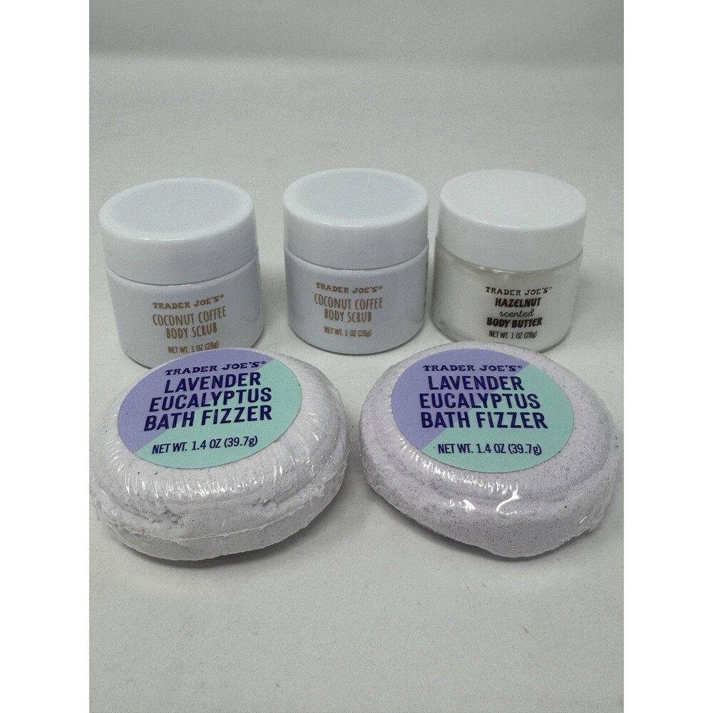 Trader Joe’s Beauty Skin Care Lot of 5 Travel Size Body Scrub Butter Bath Fizzer